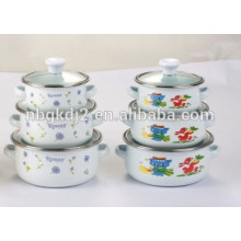 Wholesale Quality guarantee porcelain enamel cookware mini casserole sets china product of enamel kitchen utensil